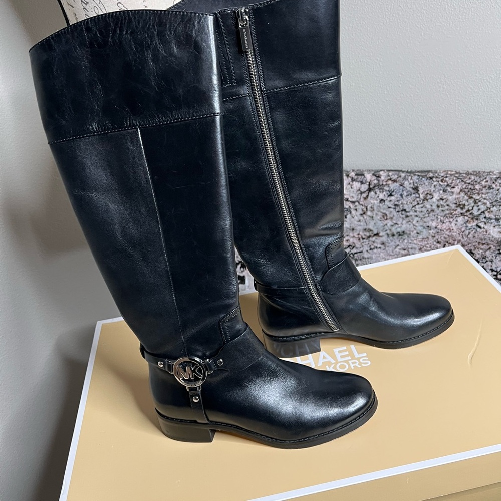 Michael Kors Black Knee Boots- Gently Used
